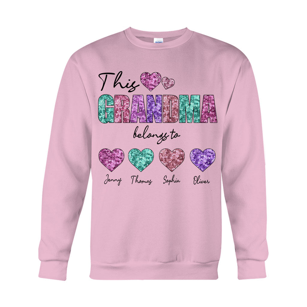 This Mom/ Grandma Belongs To The Hearts - Personalized Mother T-shirt And Hoodie