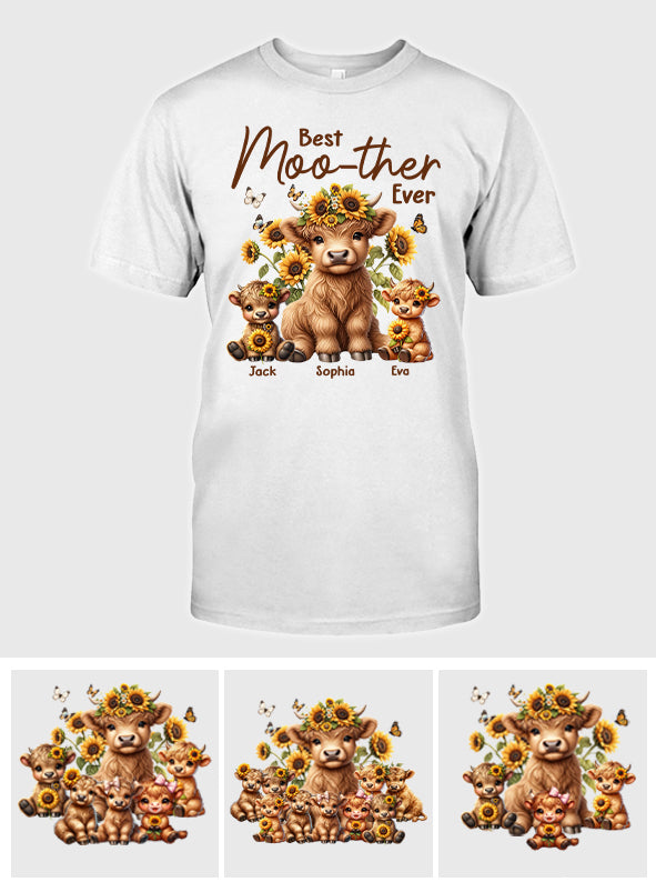 Best Moo-ther Ever - Personalized Mother T-shirt And Hoodie