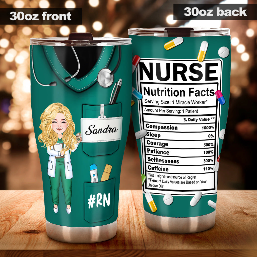Nurse Nutrition Facts - Personalized Nurse Tumbler