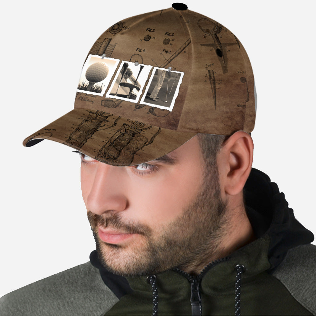 Vintage Golf Custom Name - Personalized Golf Classic Cap