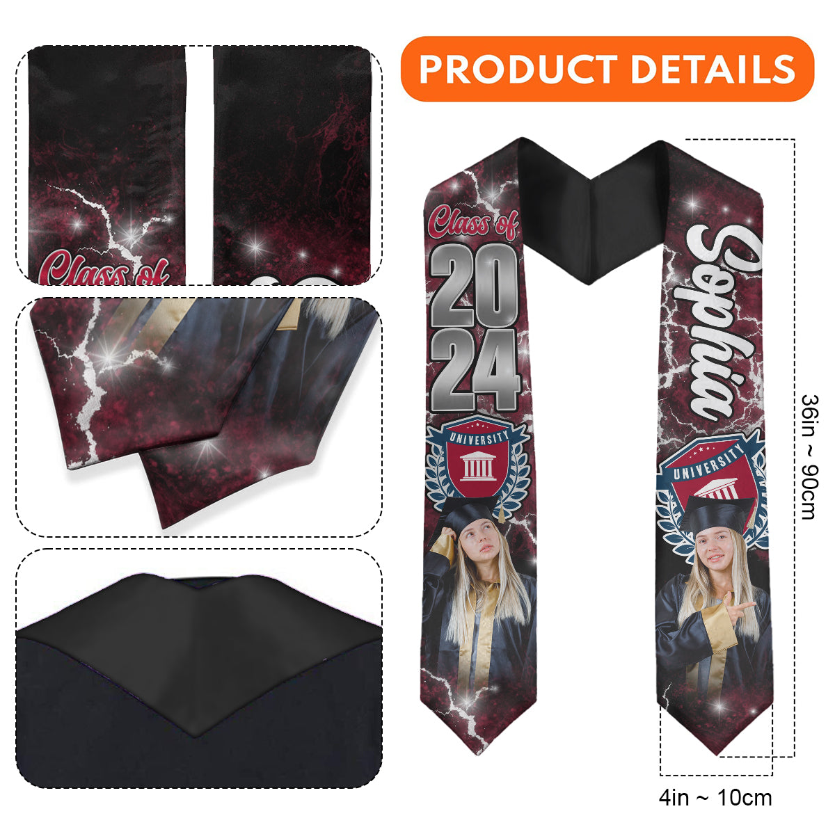 Proud Graduation 2024 - Personalized Graduation Graduation Stole
