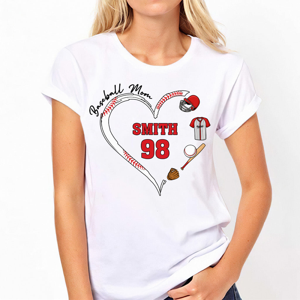 Baseball Mom - Personalized Baseball T-shirt And Hoodie