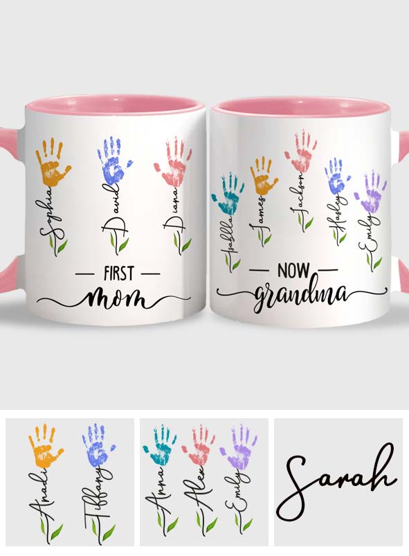 First Mom Now Grandma - Personalized Mother Accent Mug
