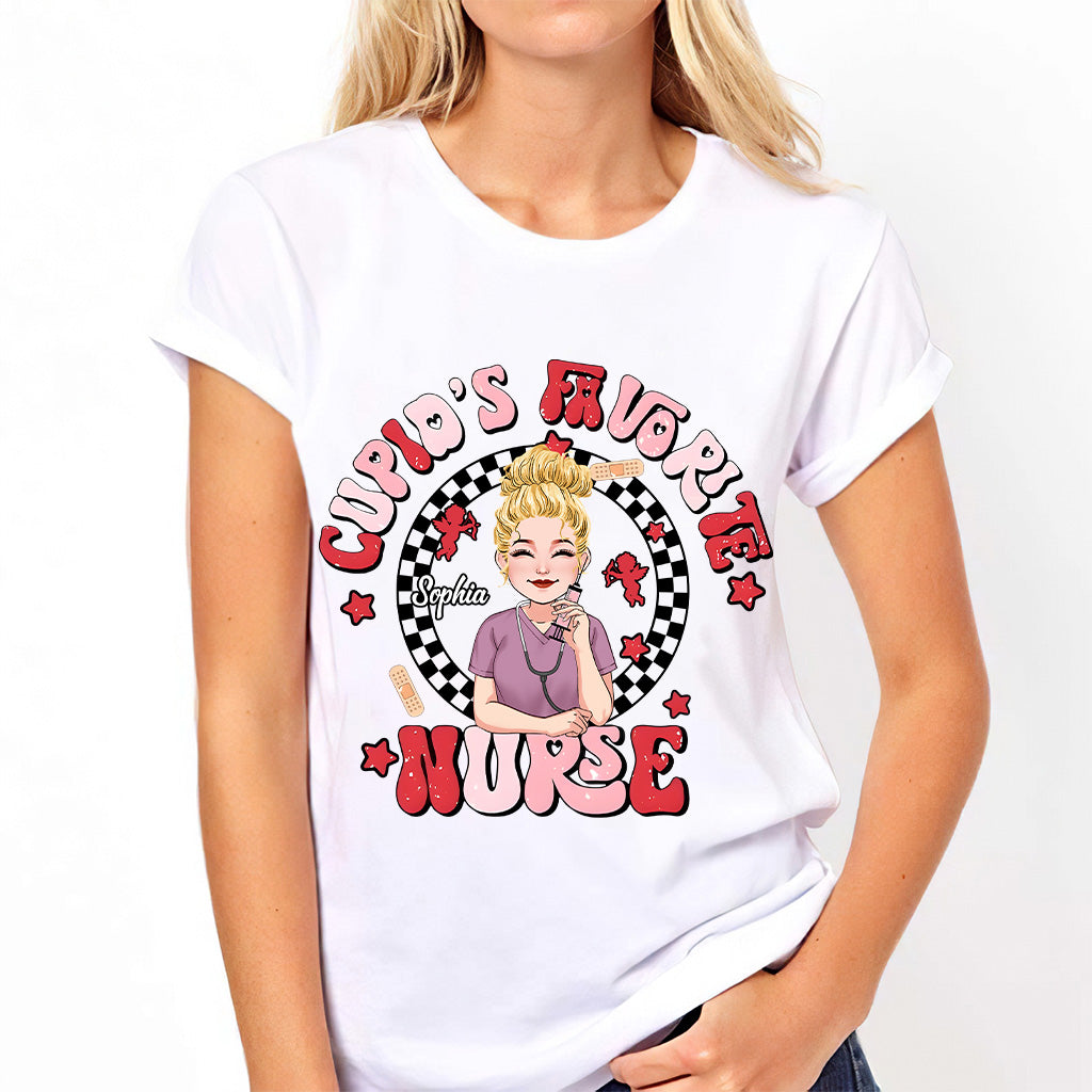 Cupid Favorite Nurse - Personalized Nurse T-shirt And Hoodie