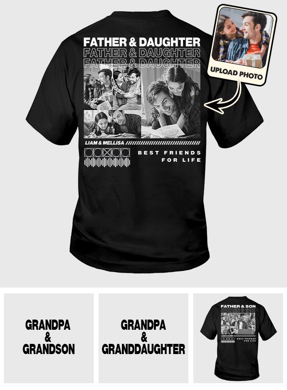 Father And Son Daughter Best Friends - Personalized Father T-shirt and Hoodie