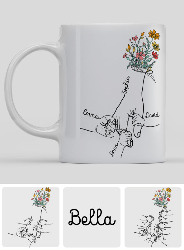 Holding Mom's Hand - Personalized Mother Mug