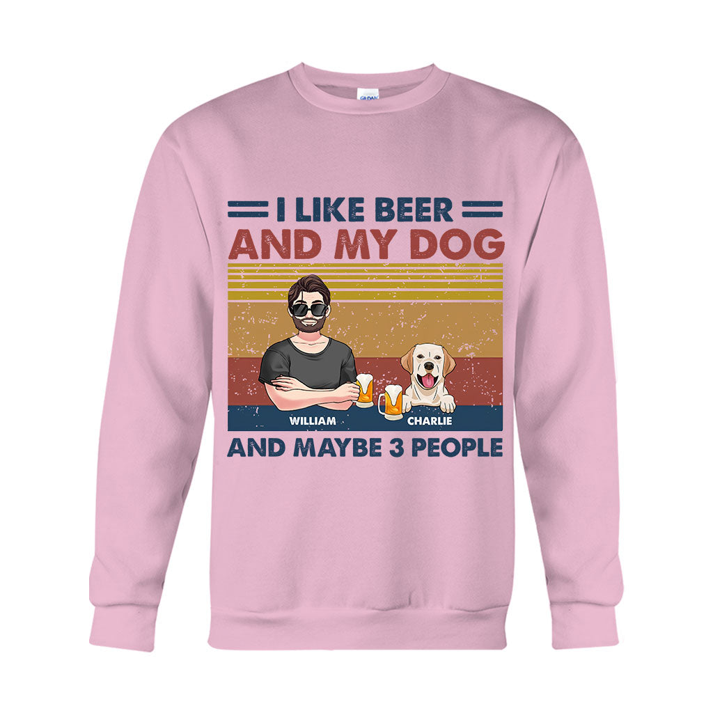 I Like Beer And My Dogs - Personalized Dog T-shirt And Hoodie