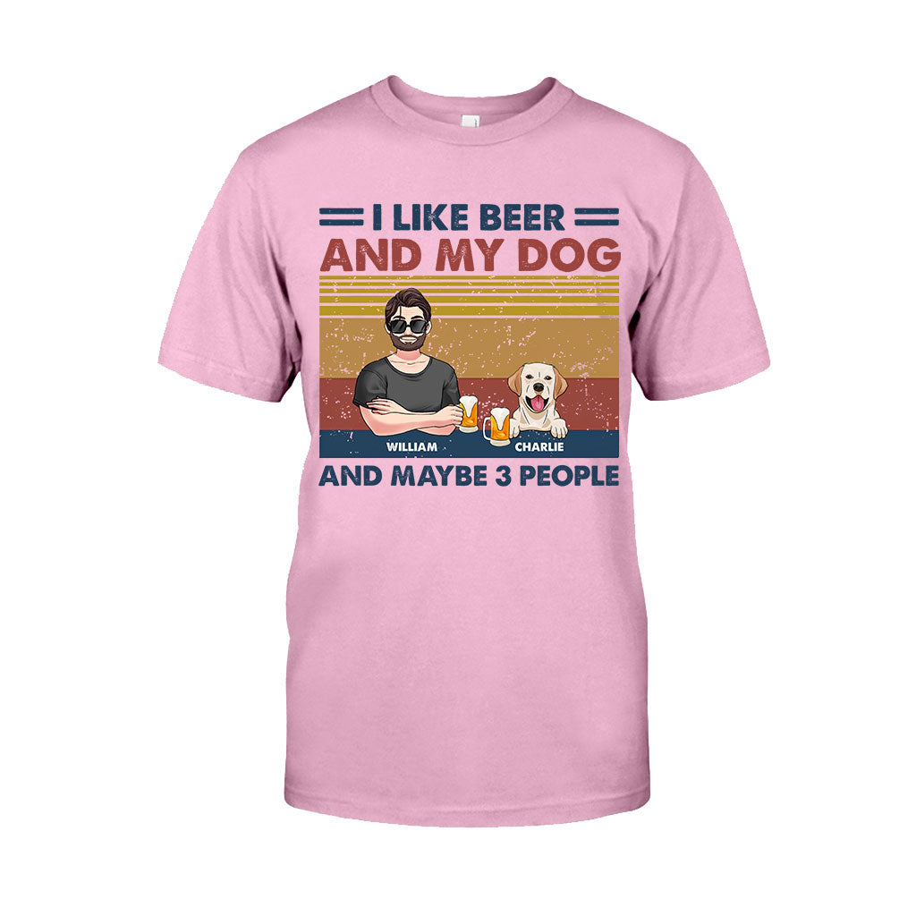 I Like Beer And My Dogs - Personalized Dog T-shirt And Hoodie