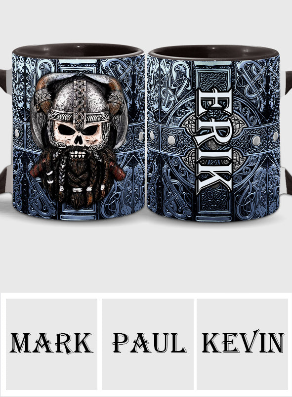 Stolzer Wikinger-Papa/Großvater – Personalisierte Tasse mit Wikinger-Akzent
