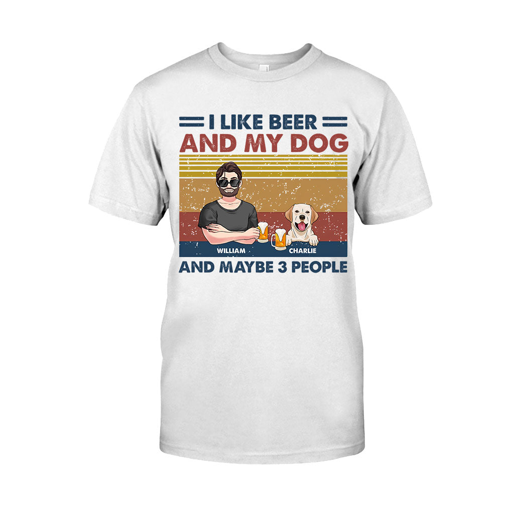 I Like Beer And My Dogs - Personalized Dog T-shirt And Hoodie