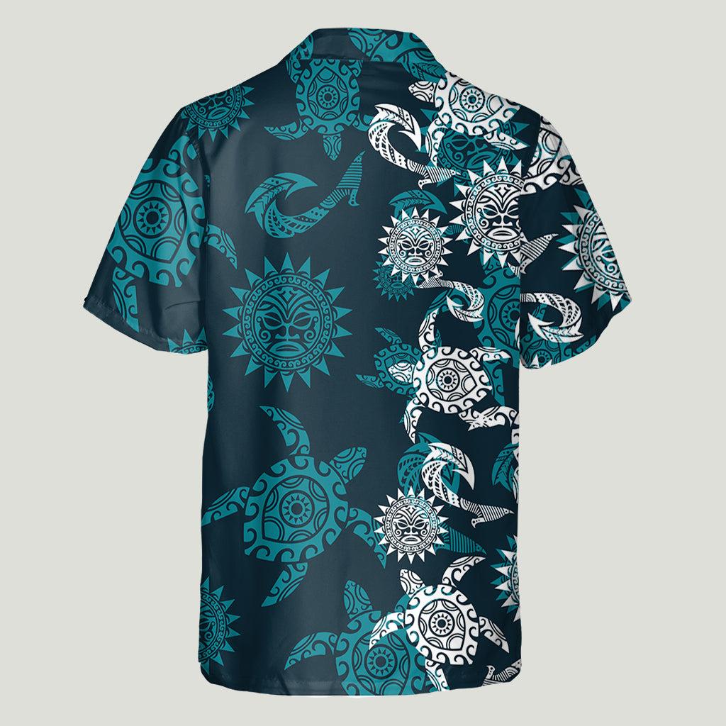 Beautiful Tribal Turtle - Personalized Turtle Hawaiian Shirt