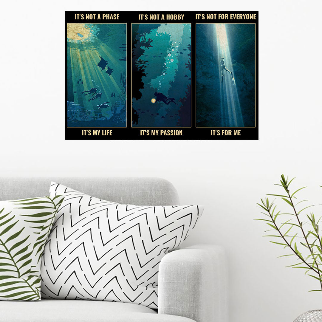 It's Not A phase It's My Life - Scuba Diving Poster