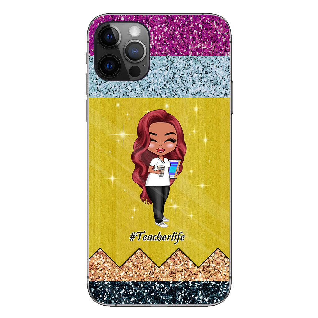 Teaching Is A Work of Heart - Personalized Teacher Phone Case With 3D Pattern Print