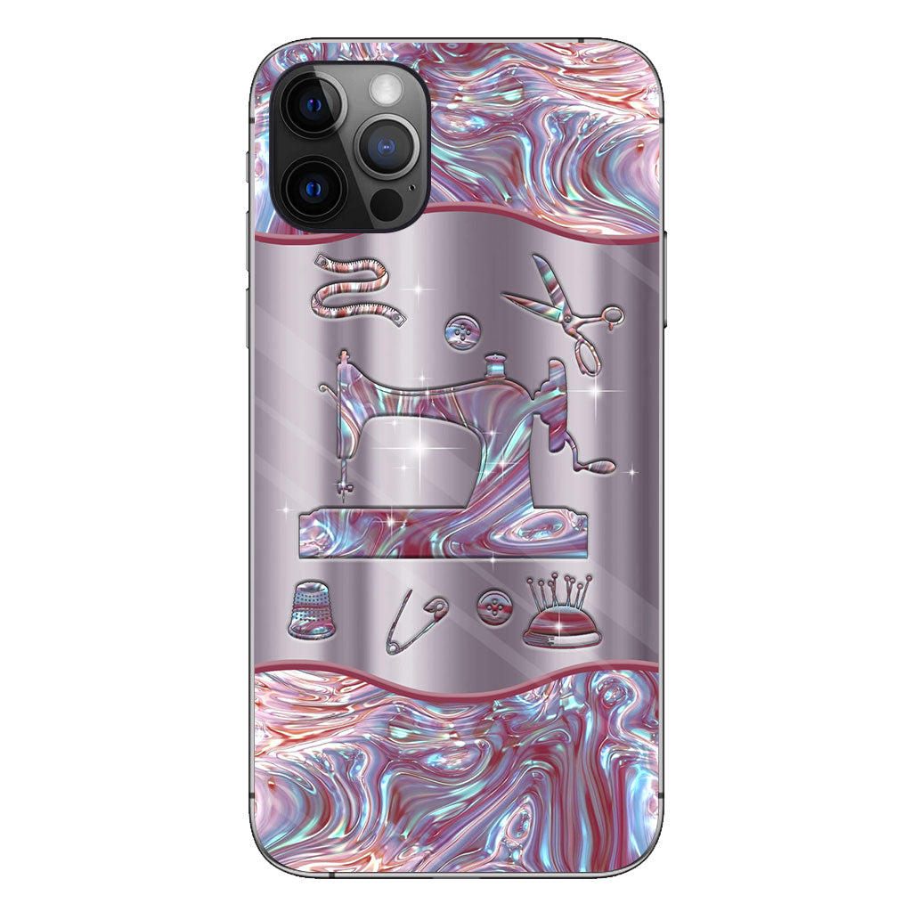 Amour - Coque de téléphone personnalisée à coudre