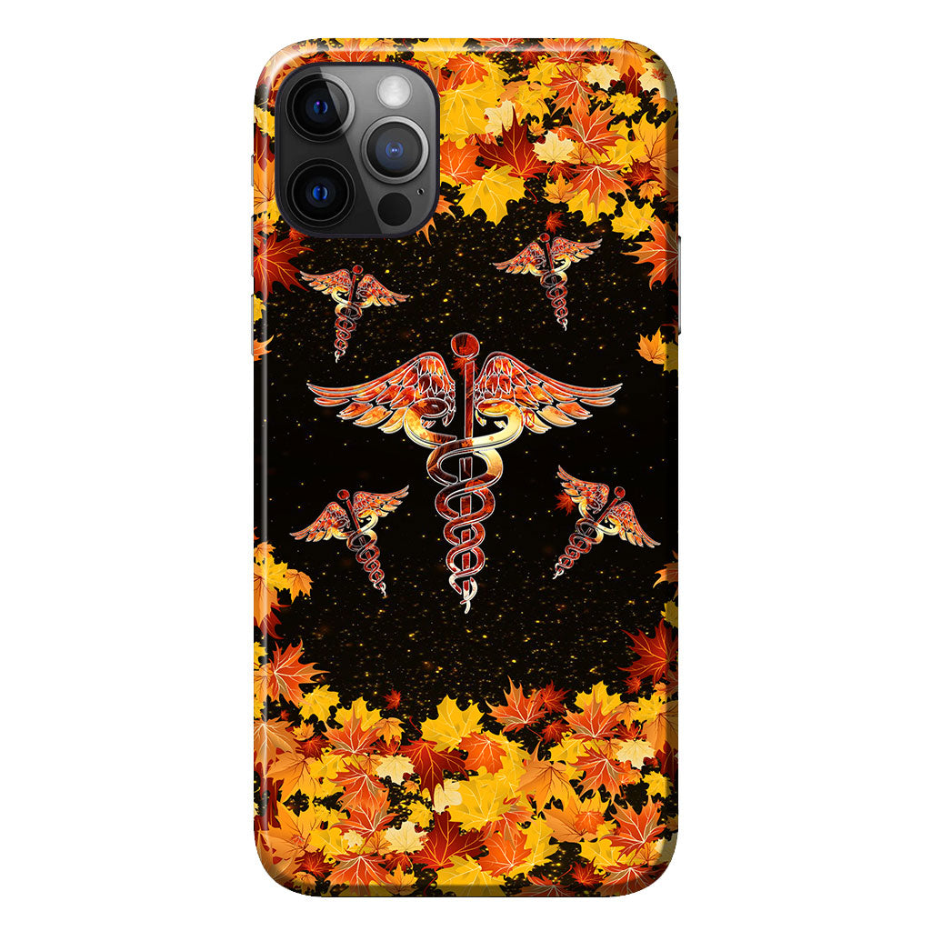 Ambiance automnale - Coque de téléphone personnalisée pour infirmière