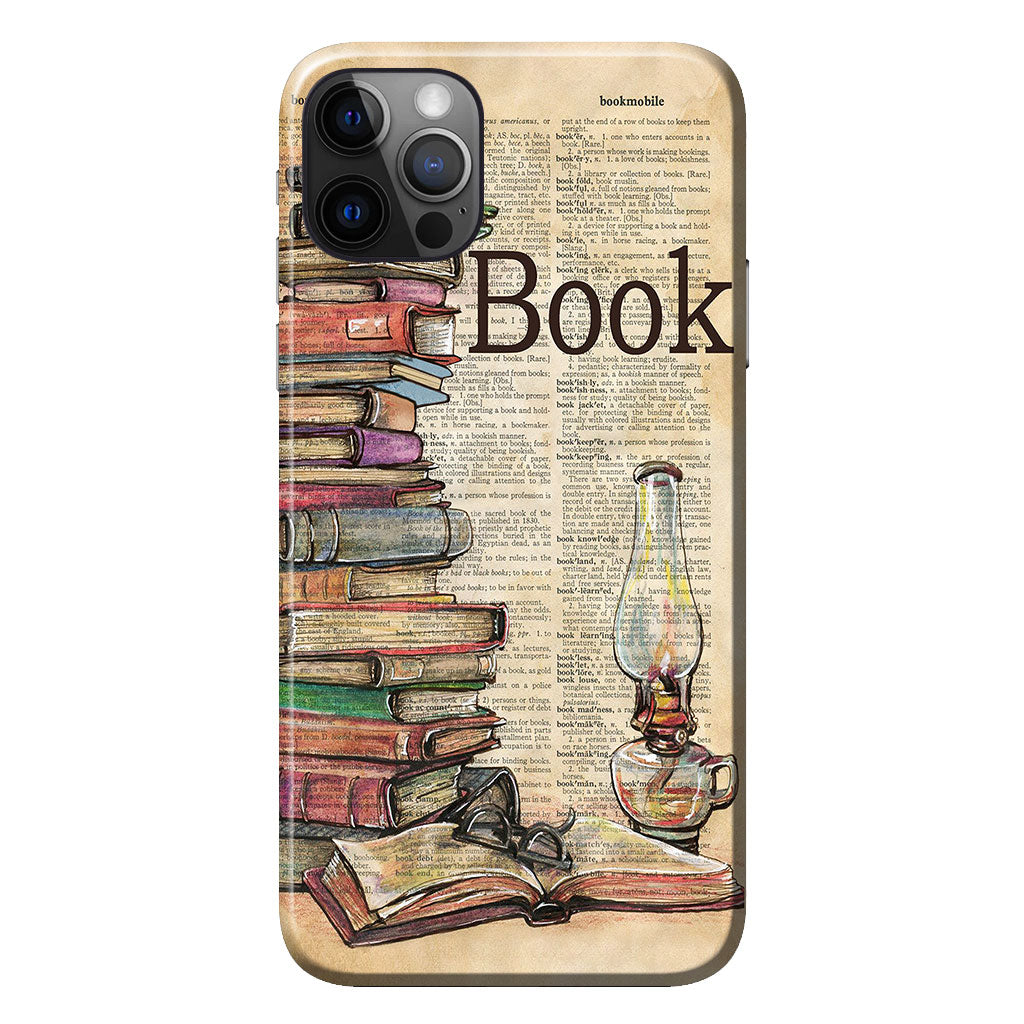 Étui de téléphone vintage en forme de livre 062021