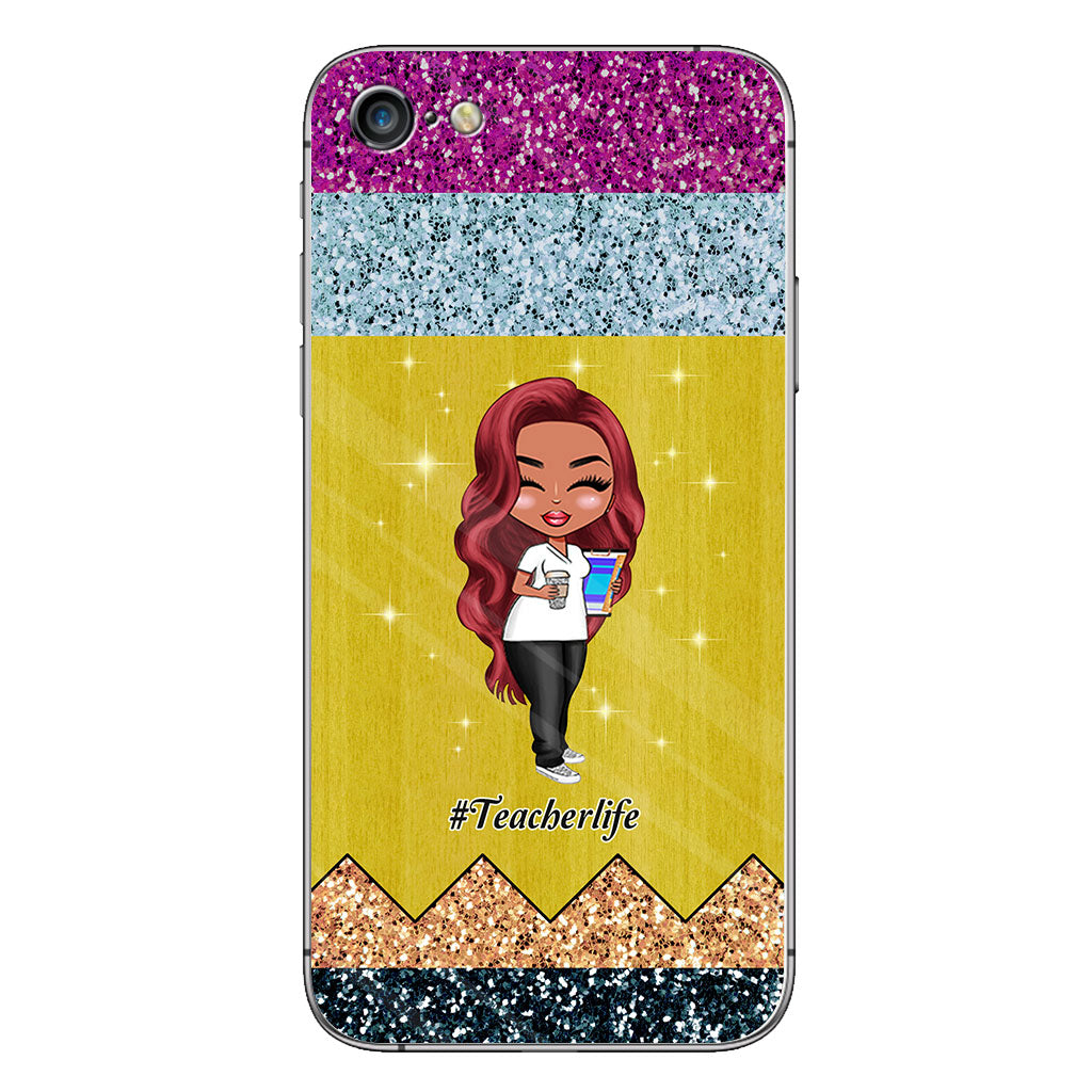 Teaching Is A Work of Heart - Personalized Teacher Phone Case With 3D Pattern Print