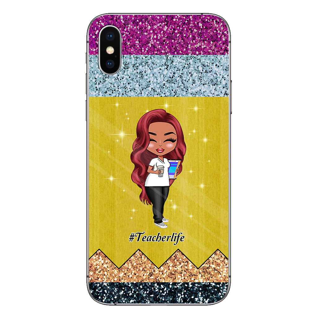 Teaching Is A Work of Heart - Personalized Teacher Phone Case With 3D Pattern Print