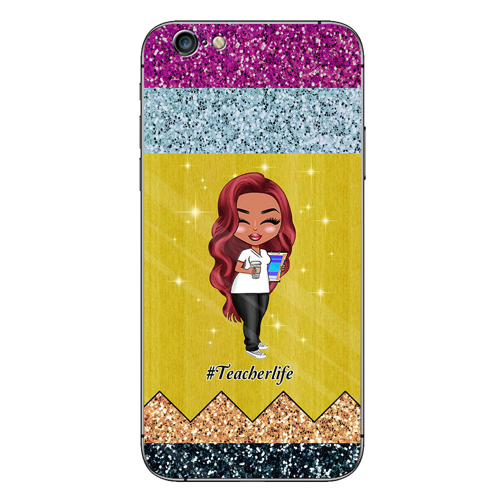 Teaching Is A Work of Heart - Personalized Teacher Phone Case With 3D Pattern Print