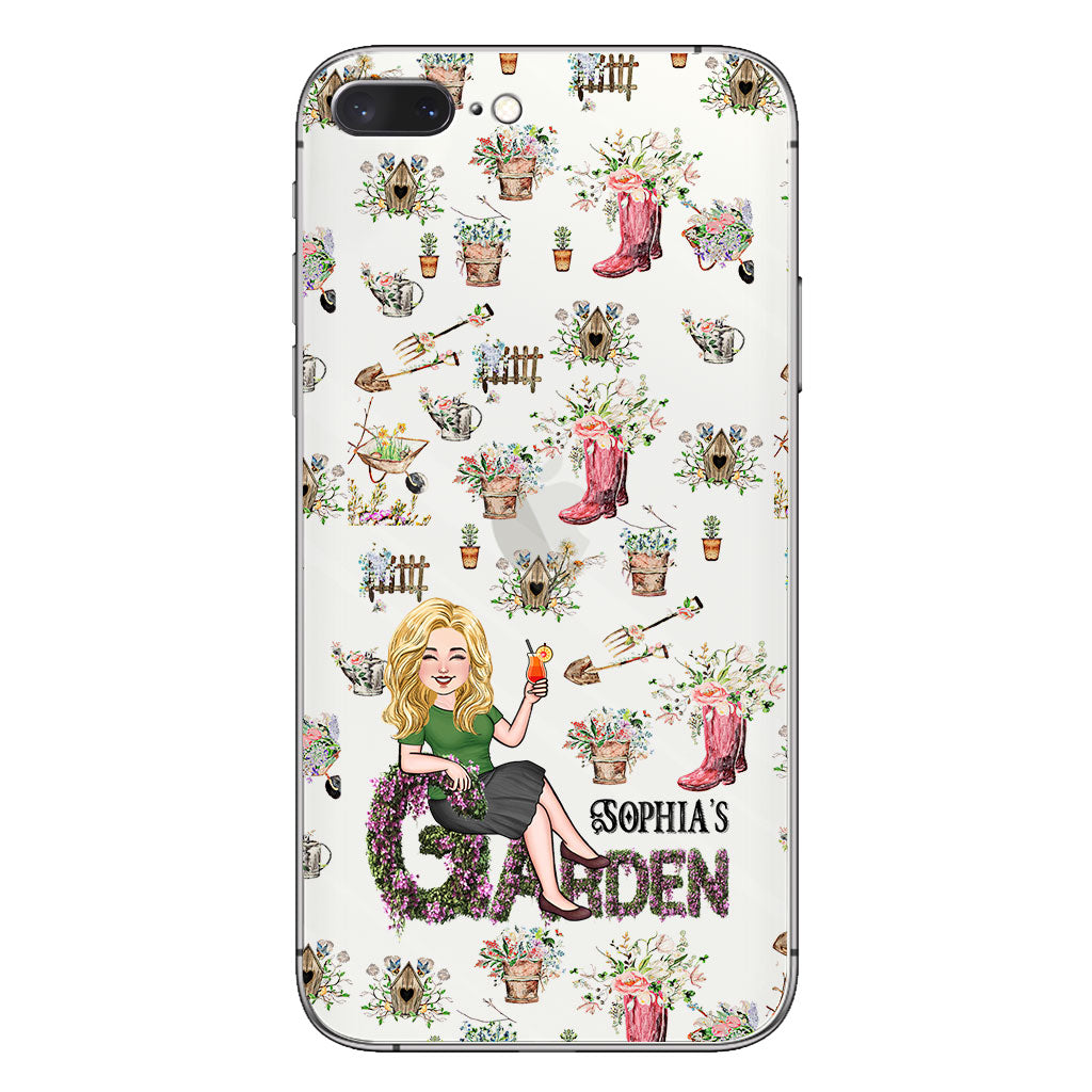 And Into The Garden I go - Personalized Gardening Clear Phone Case