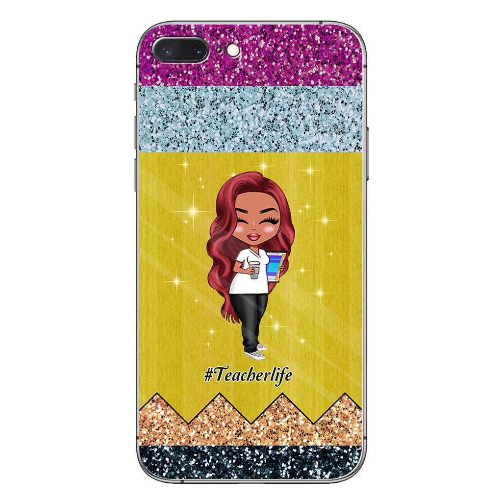 Teaching Is A Work of Heart - Personalized Teacher Phone Case With 3D Pattern Print