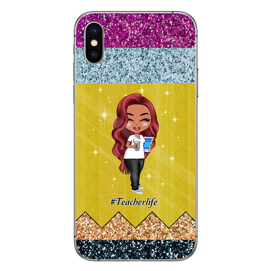 Teaching Is A Work of Heart - Personalized Teacher Phone Case With 3D Pattern Print