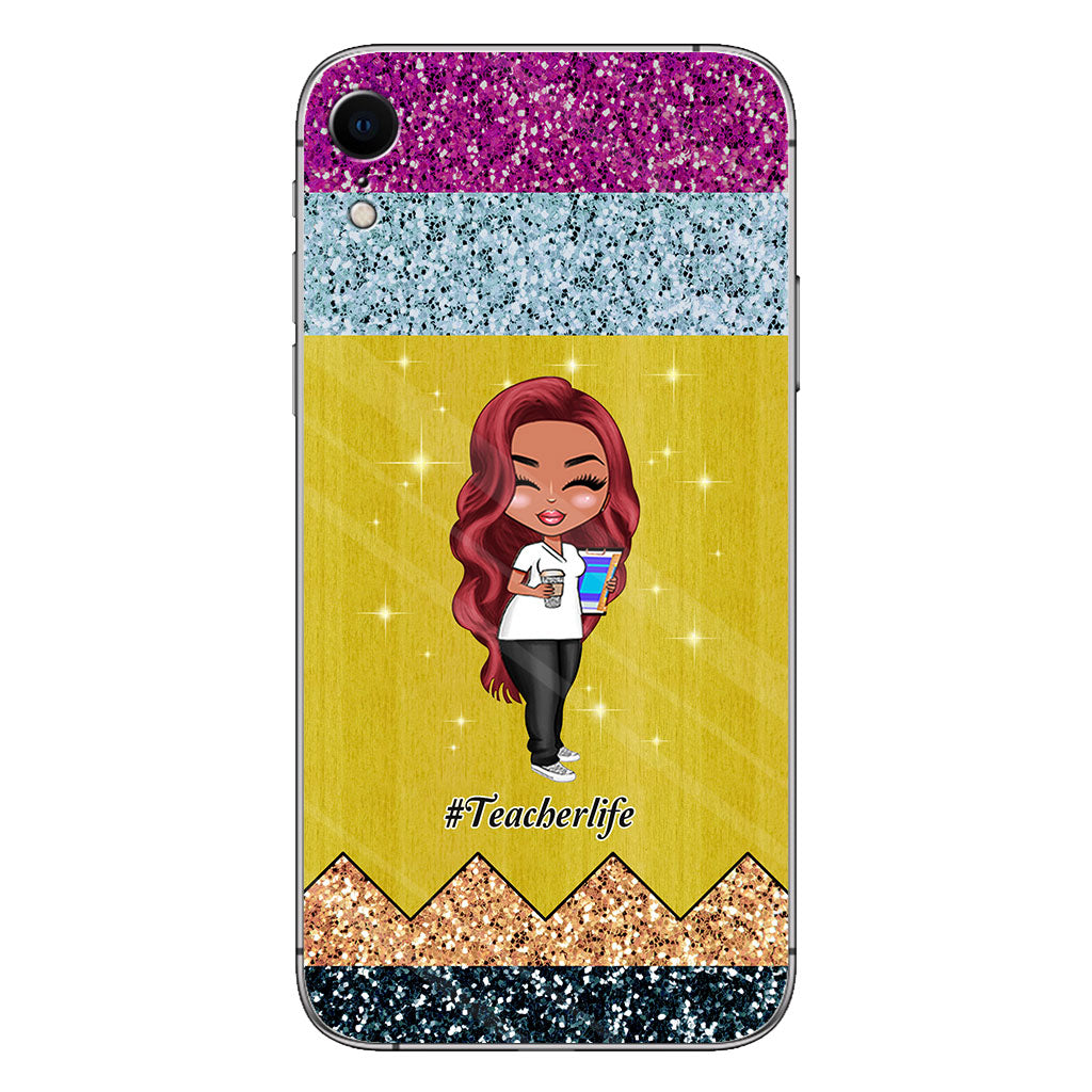 Teaching Is A Work of Heart - Personalized Teacher Phone Case With 3D Pattern Print
