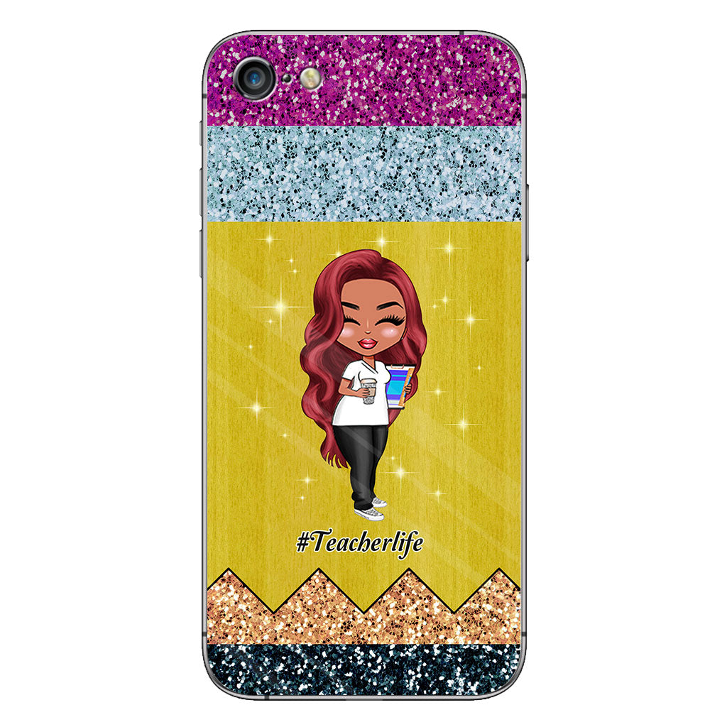 Teaching Is A Work of Heart - Personalized Teacher Phone Case With 3D Pattern Print