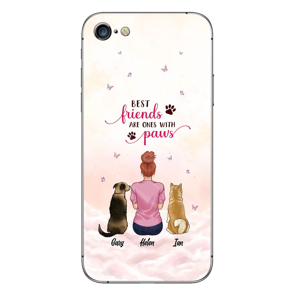 Best Friends Are Ones With Paws - Personalized Dog Clear Phone Case