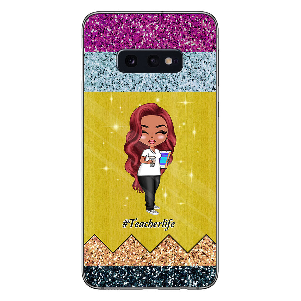 Teaching Is A Work of Heart - Personalized Teacher Phone Case With 3D Pattern Print
