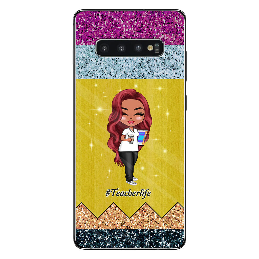 Teaching Is A Work of Heart - Personalized Teacher Phone Case With 3D Pattern Print
