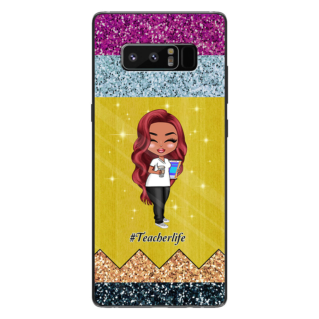 Teaching Is A Work of Heart - Personalized Teacher Phone Case With 3D Pattern Print