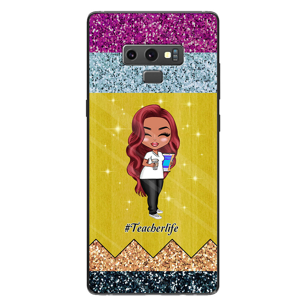 Teaching Is A Work of Heart - Personalized Teacher Phone Case With 3D Pattern Print