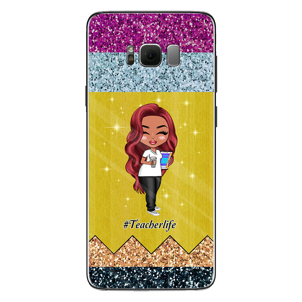 Teaching Is A Work of Heart - Personalized Teacher Phone Case With 3D Pattern Print