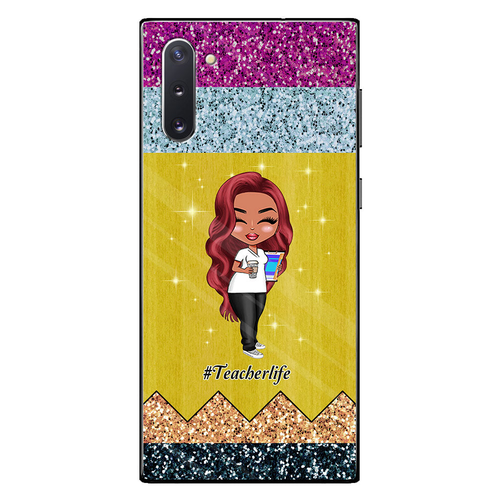 Teaching Is A Work of Heart - Personalized Teacher Phone Case With 3D Pattern Print