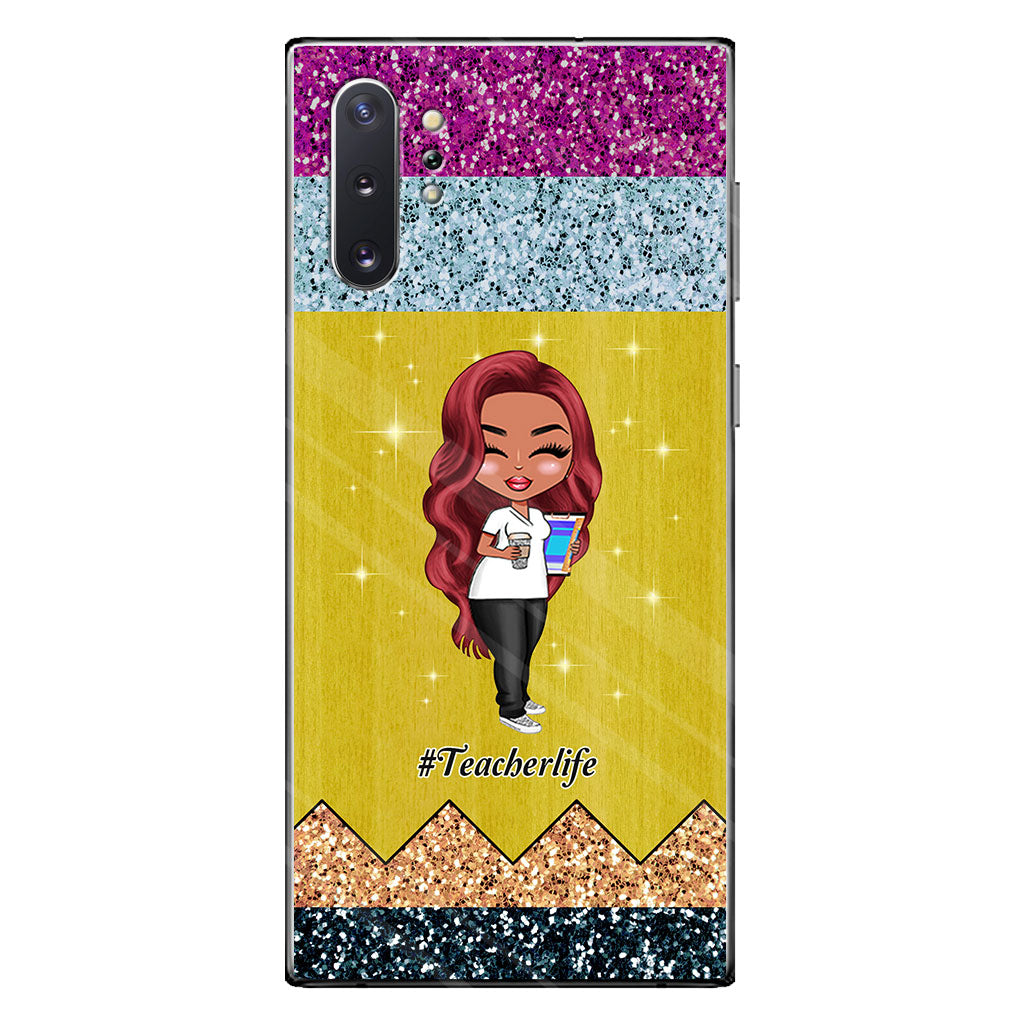 Teaching Is A Work of Heart - Personalized Teacher Phone Case With 3D Pattern Print