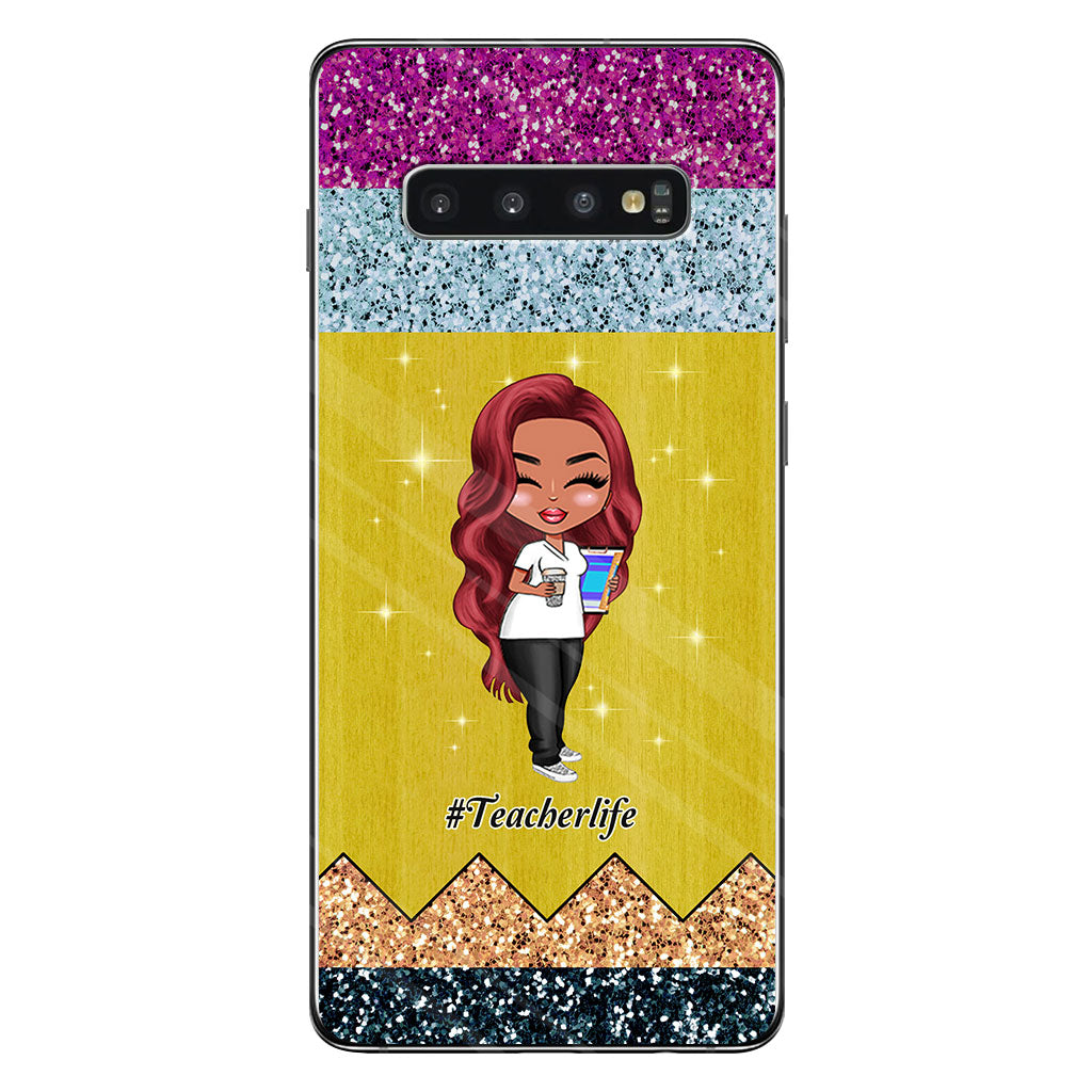 Teaching Is A Work of Heart - Personalized Teacher Phone Case With 3D Pattern Print