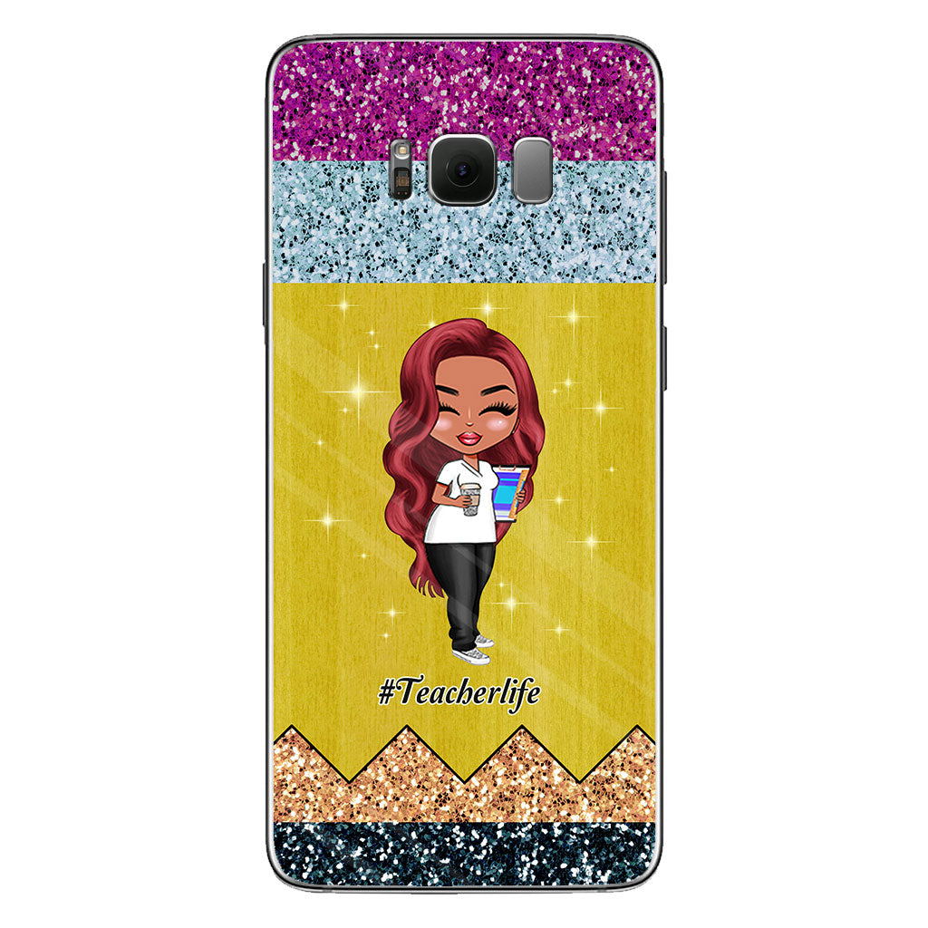 Teaching Is A Work of Heart - Personalized Teacher Phone Case With 3D Pattern Print