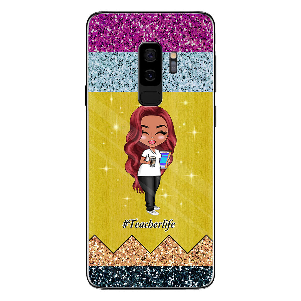 Teaching Is A Work of Heart - Personalized Teacher Phone Case With 3D Pattern Print