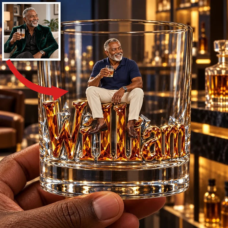 Personalisierbares Foto-Whiskeyglas - Geschenk für Whiskey-Liebhaber