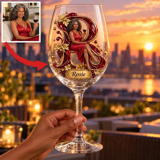 Verre à vin personnalisé pour les amateurs de vin - Cadeau pour femmes âgées