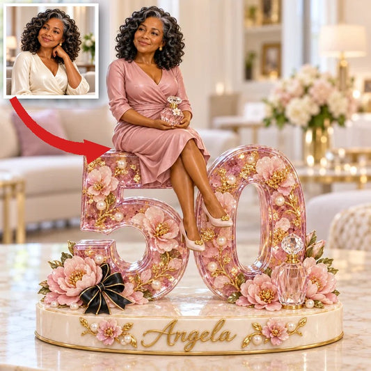 Personalized Custom Photo Perfume Lover Custom Shaped Acrylic Plaque - 50th Birthday Gift for Women