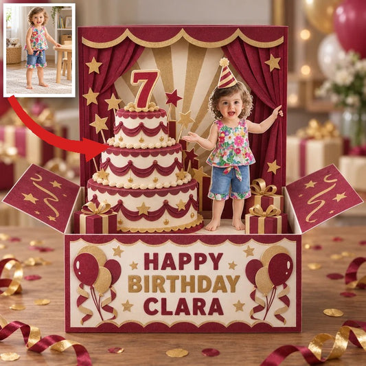 Carte Pop-Up Personnalisée pour Anniversaire