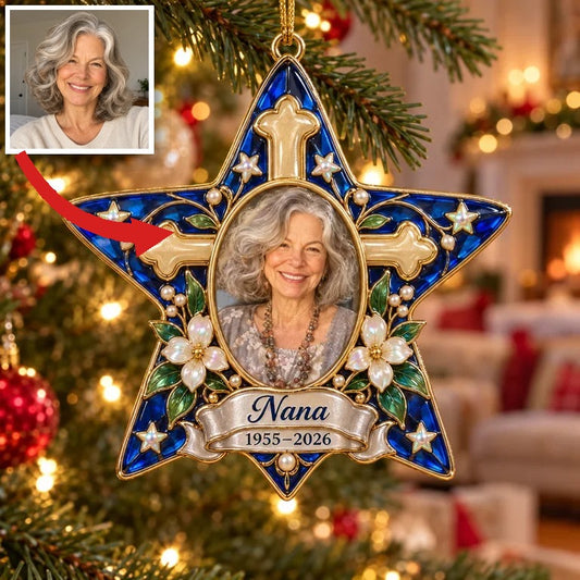 Personalisierte 3D Weihnachtsornament - Erinnerungsstück für Großmutter