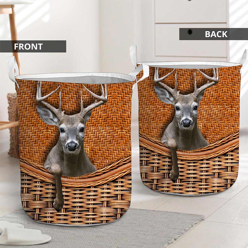 Panier de rangement de chasse mignon avec un cerf qui regarde 0622