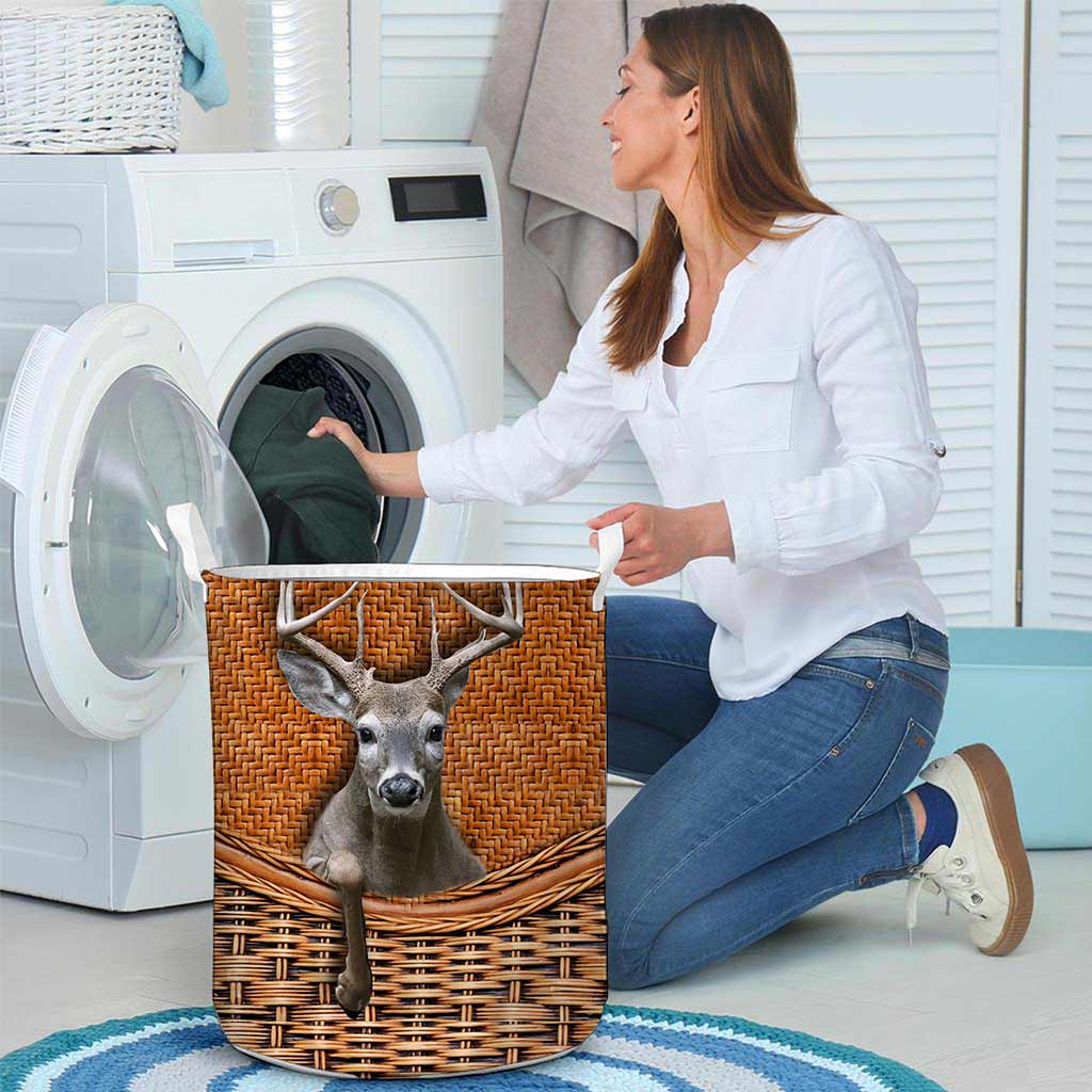 Panier de rangement de chasse mignon avec un cerf qui regarde 0622