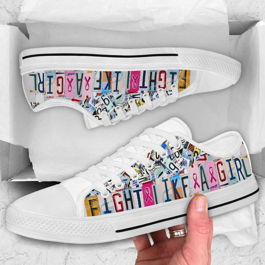 Chaussures basses Fight Like A Girl pour la sensibilisation au cancer du sein 0622