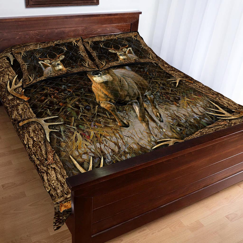 Hirschjagd-Quilt-Set