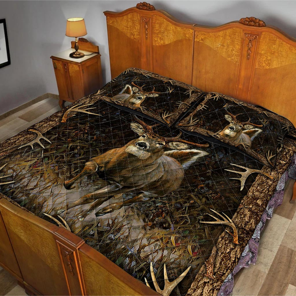 Hirschjagd-Quilt-Set