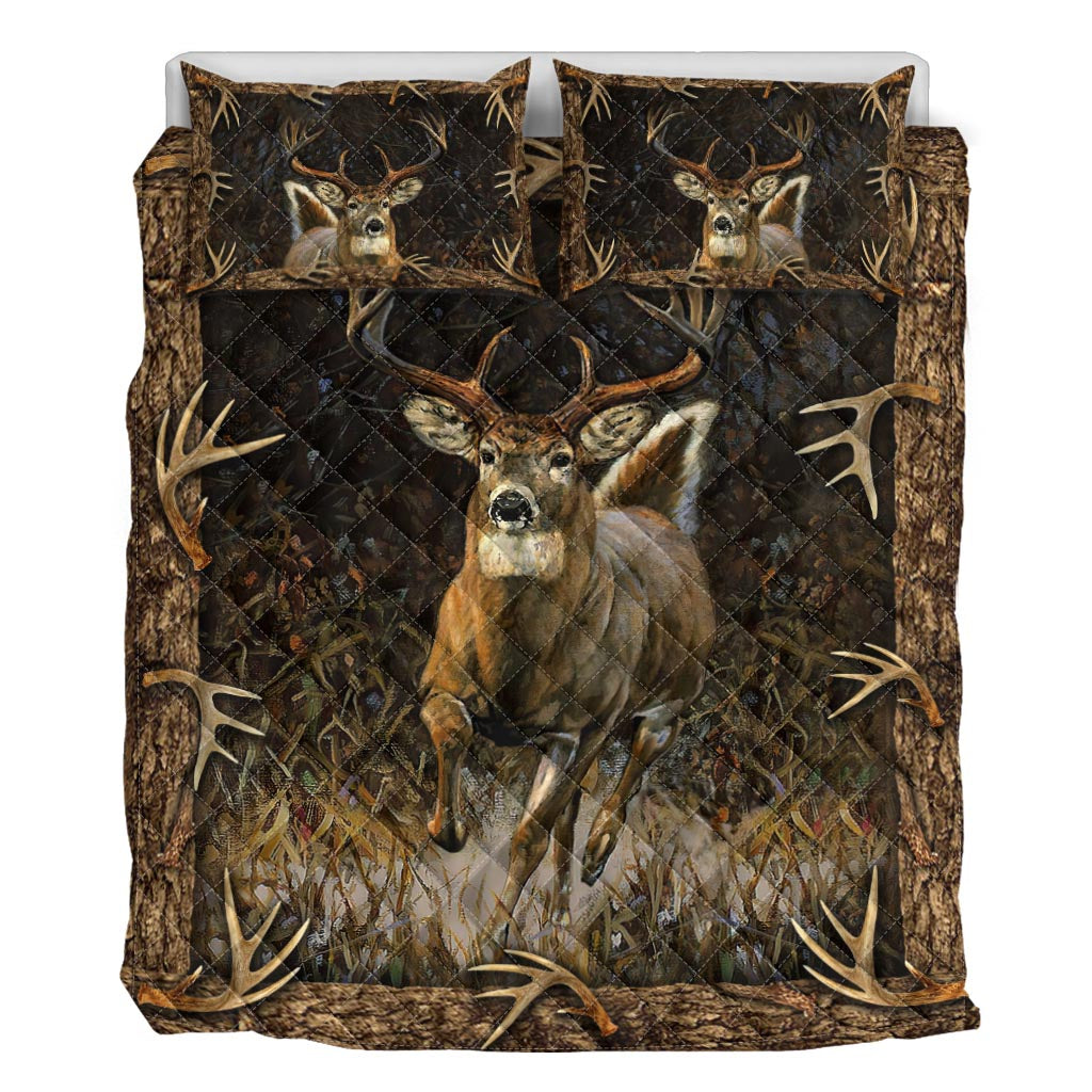 Hirschjagd-Quilt-Set